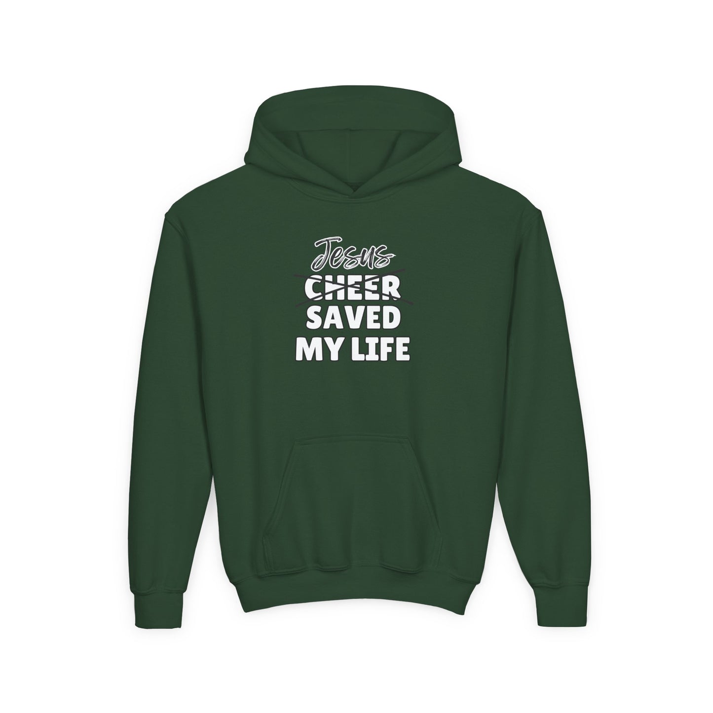 JSML Youth Cheer hoodie- Cursive (white logo)