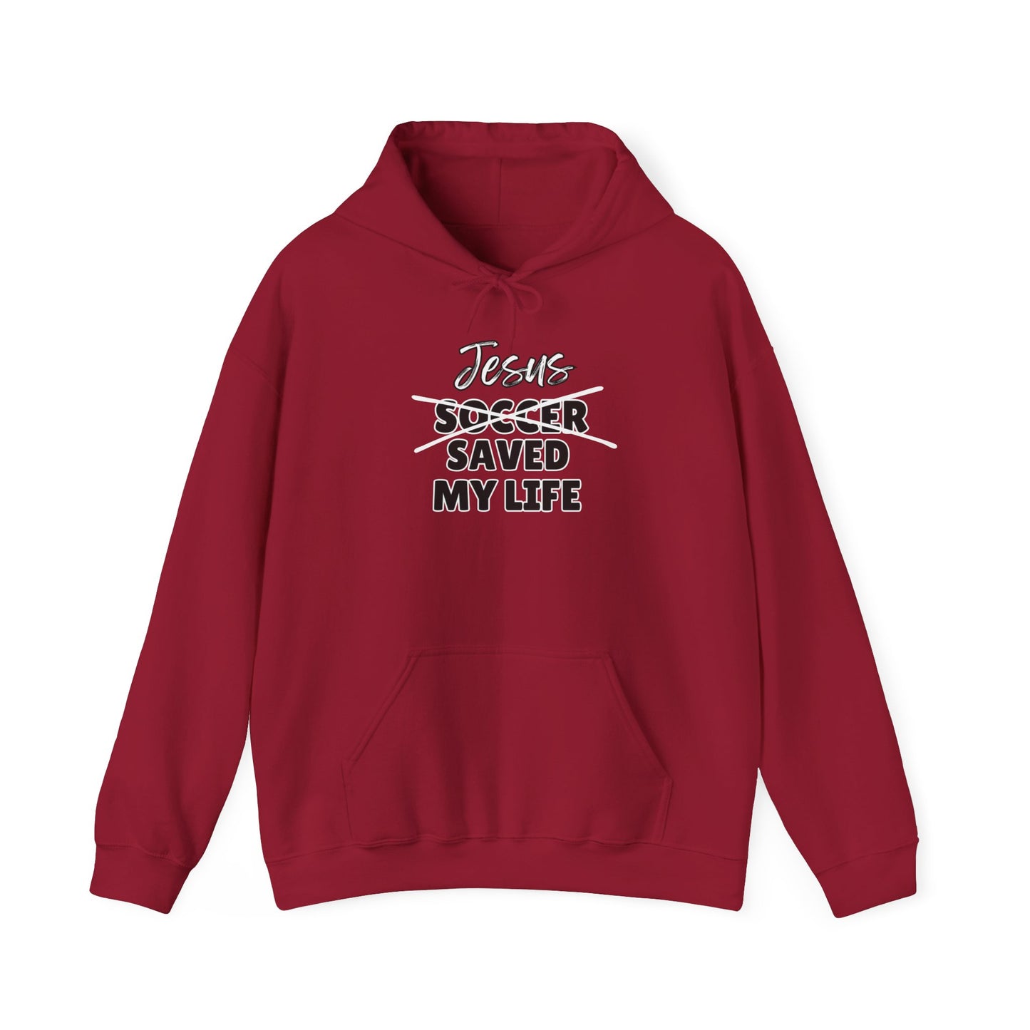 JSML Soccer- Cursive Hoodie (black logo)
