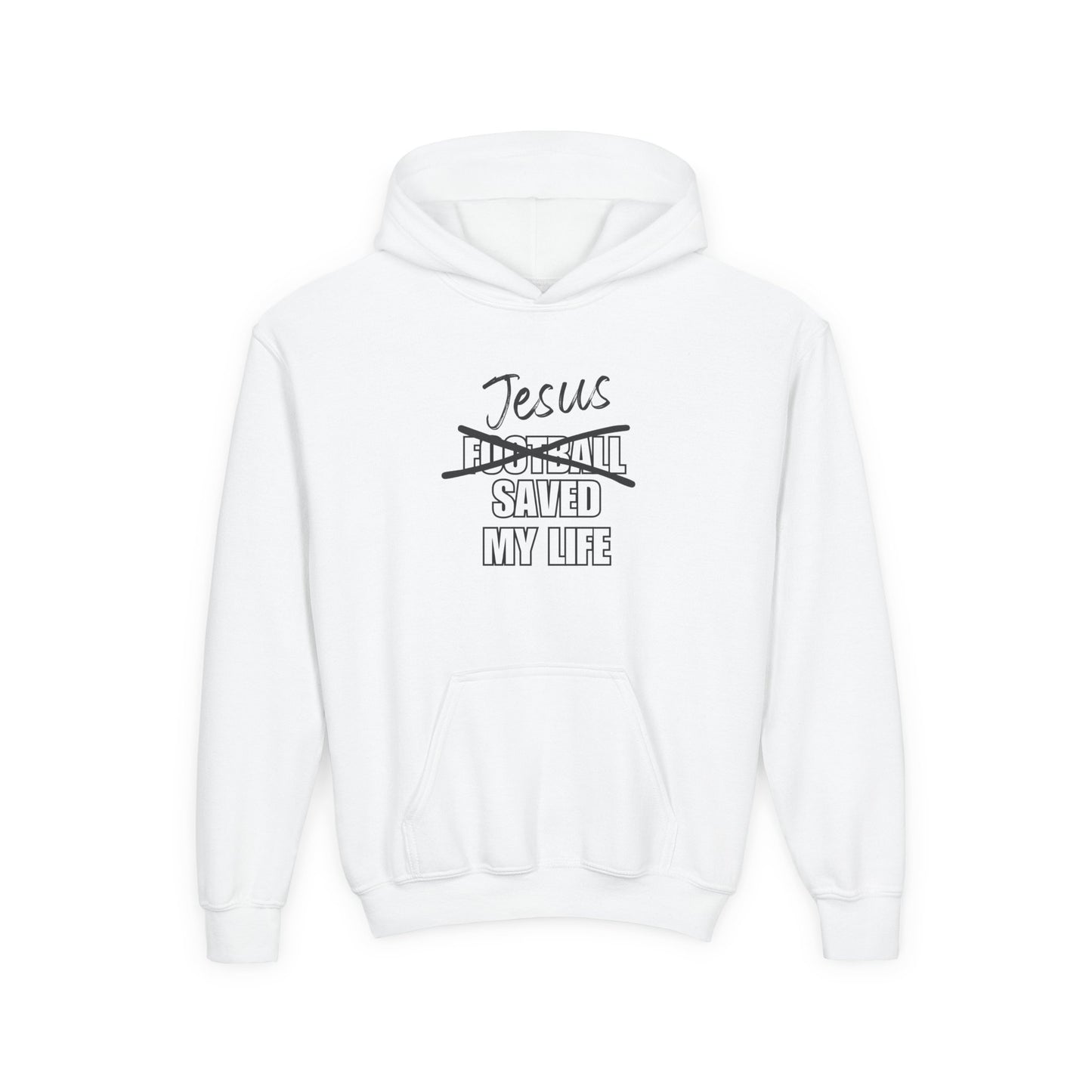 JSML Youth Football hoodie- Cursive (white logo)