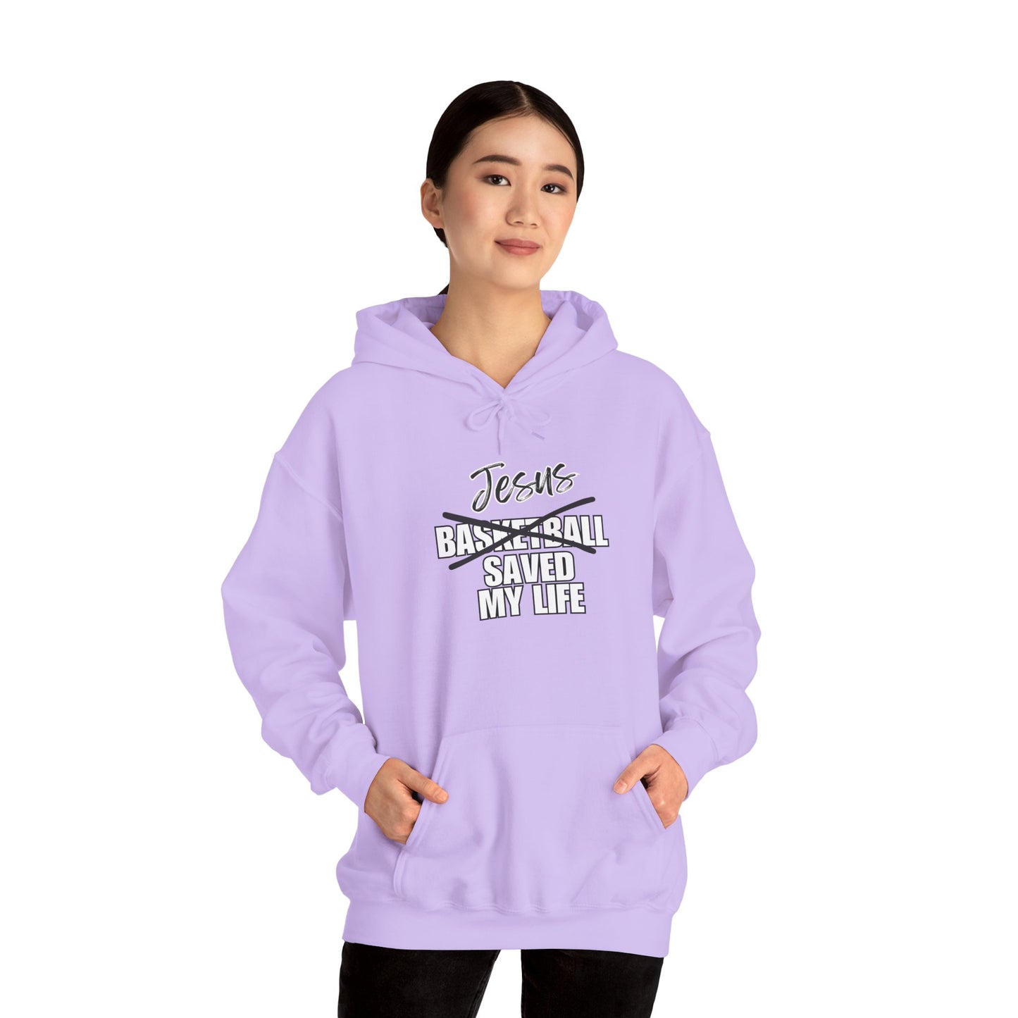 JSML Basketball- Cursive Hoodie (white logo)