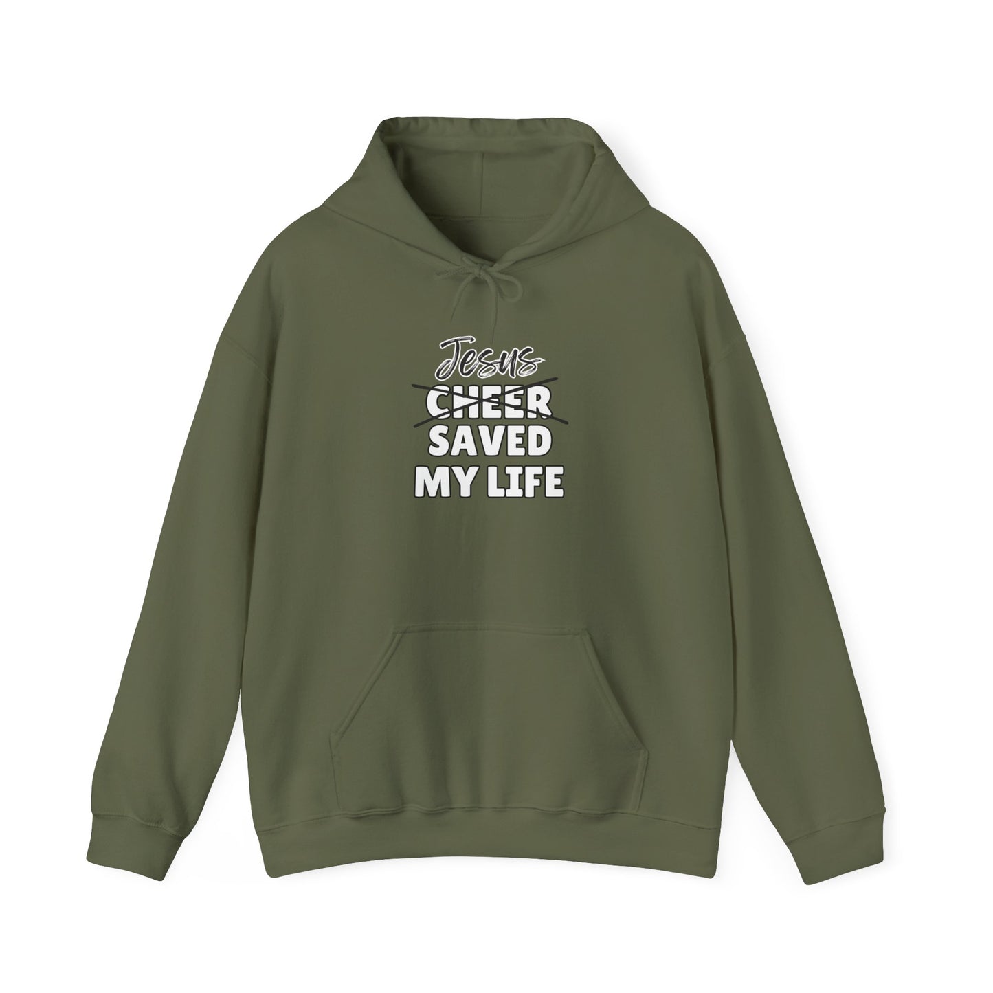 JSML CHEER- Cursive Hoodie (white logo)