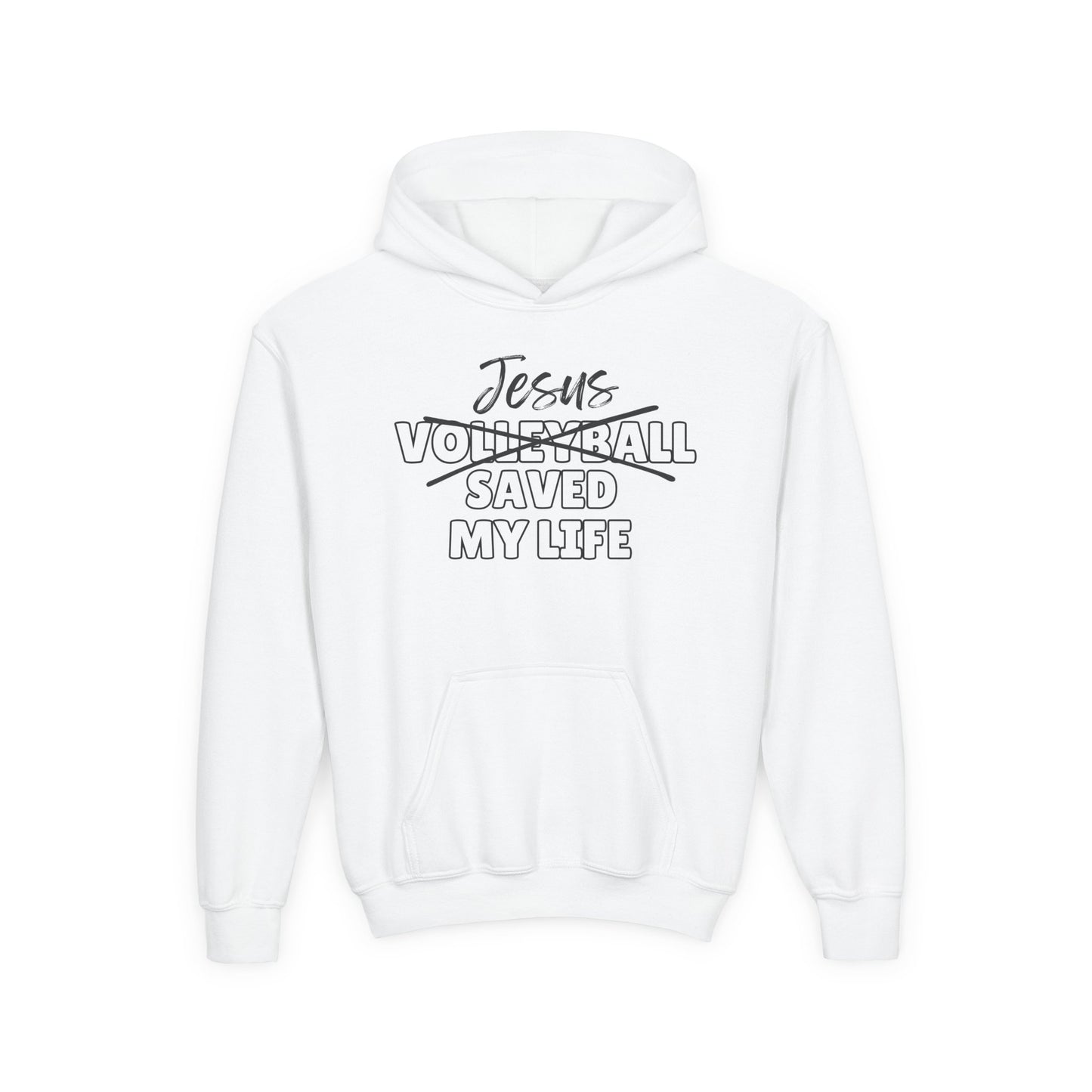 JSML Youth Volleyball hoodie- Cursive (white logo)