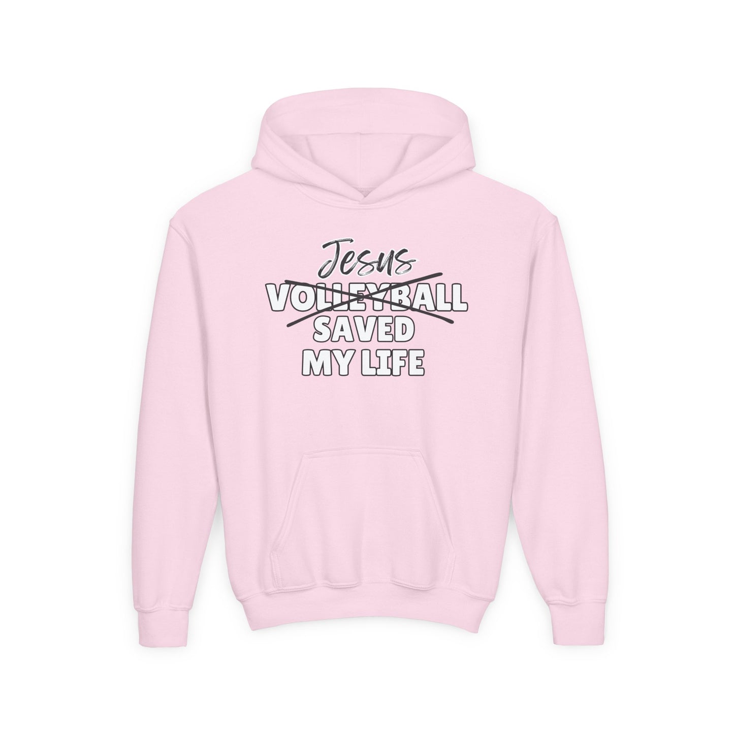 JSML Youth Volleyball hoodie- Cursive (white logo)