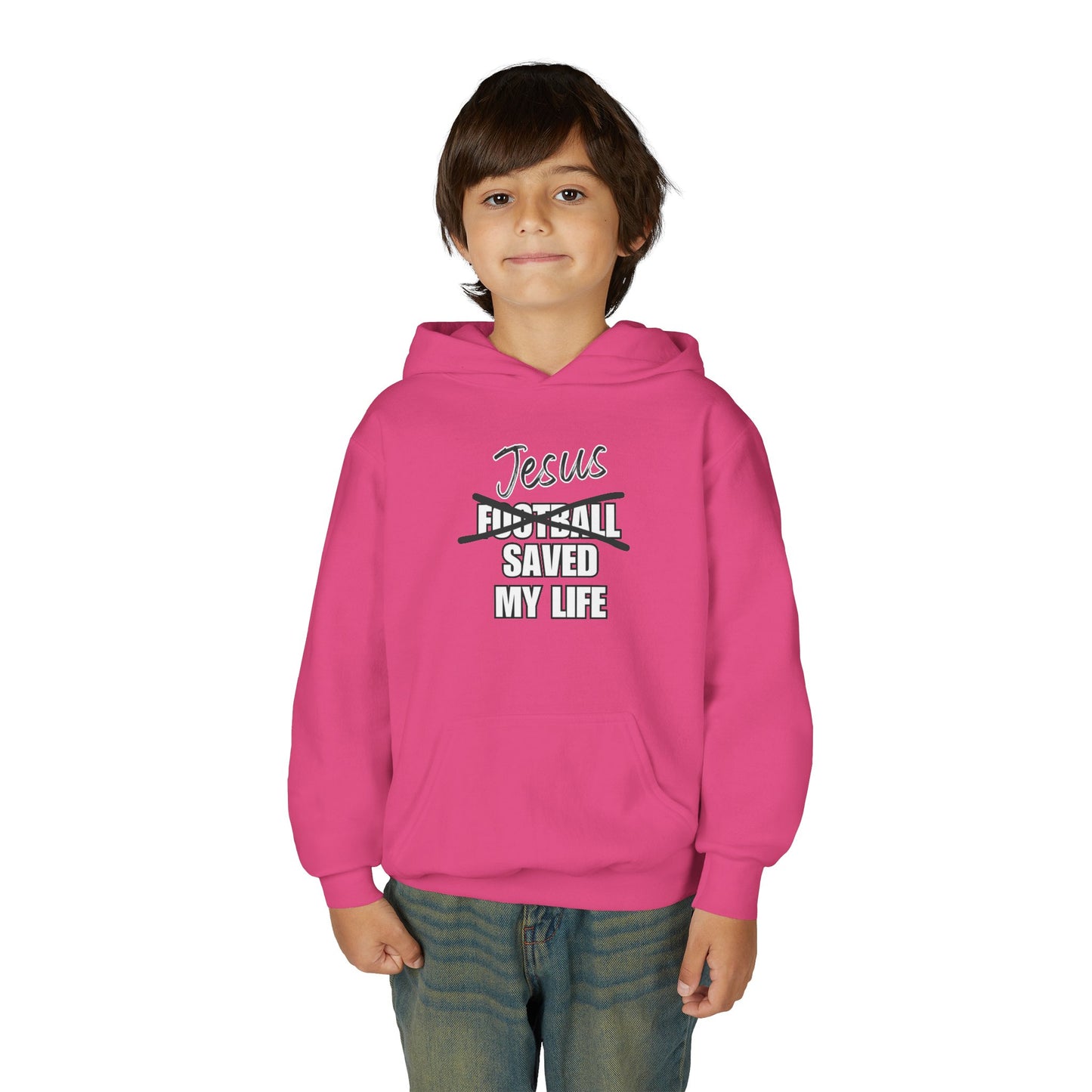 JSML Youth Football hoodie- Cursive (white logo)