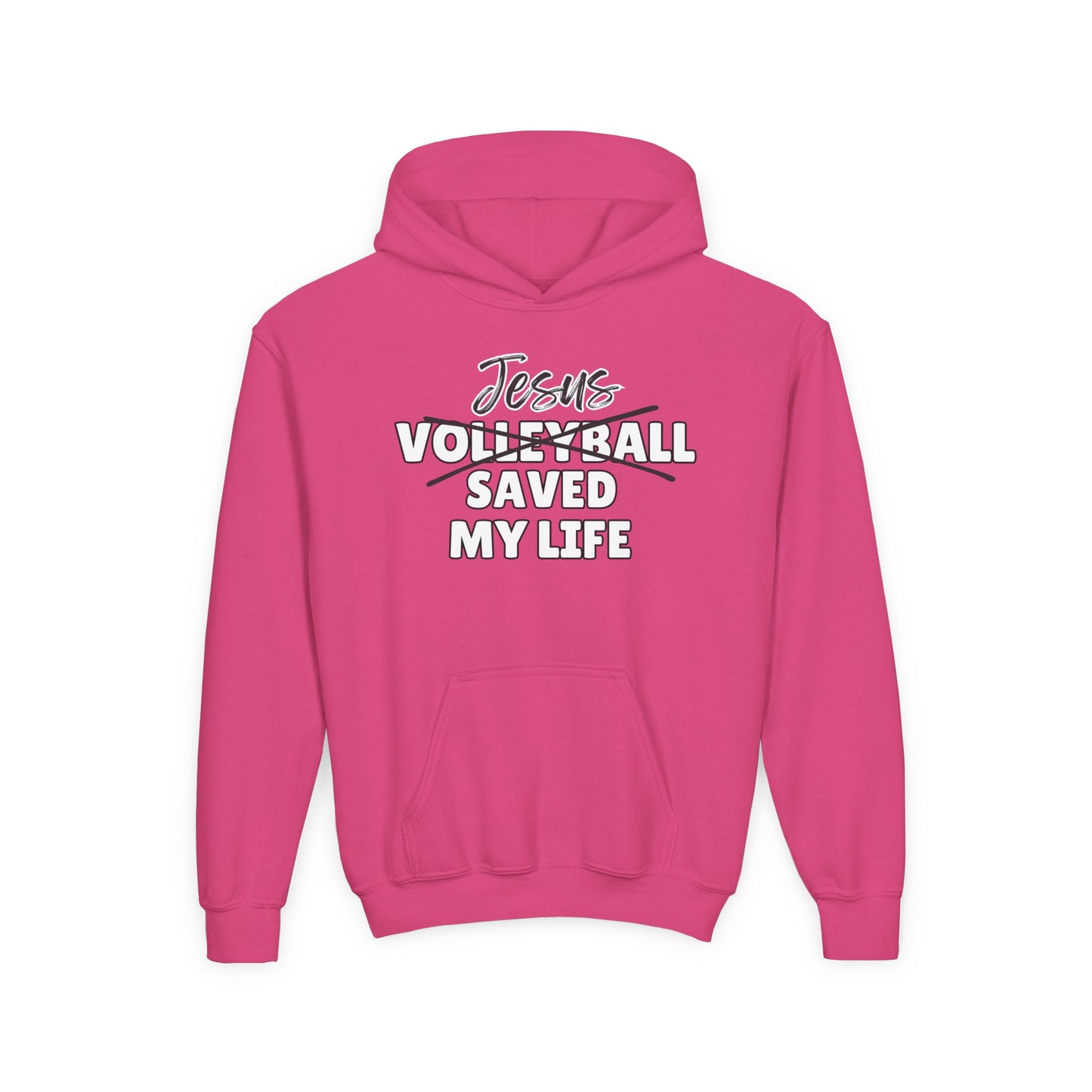 JSML Youth Volleyball hoodie- Cursive (white logo)