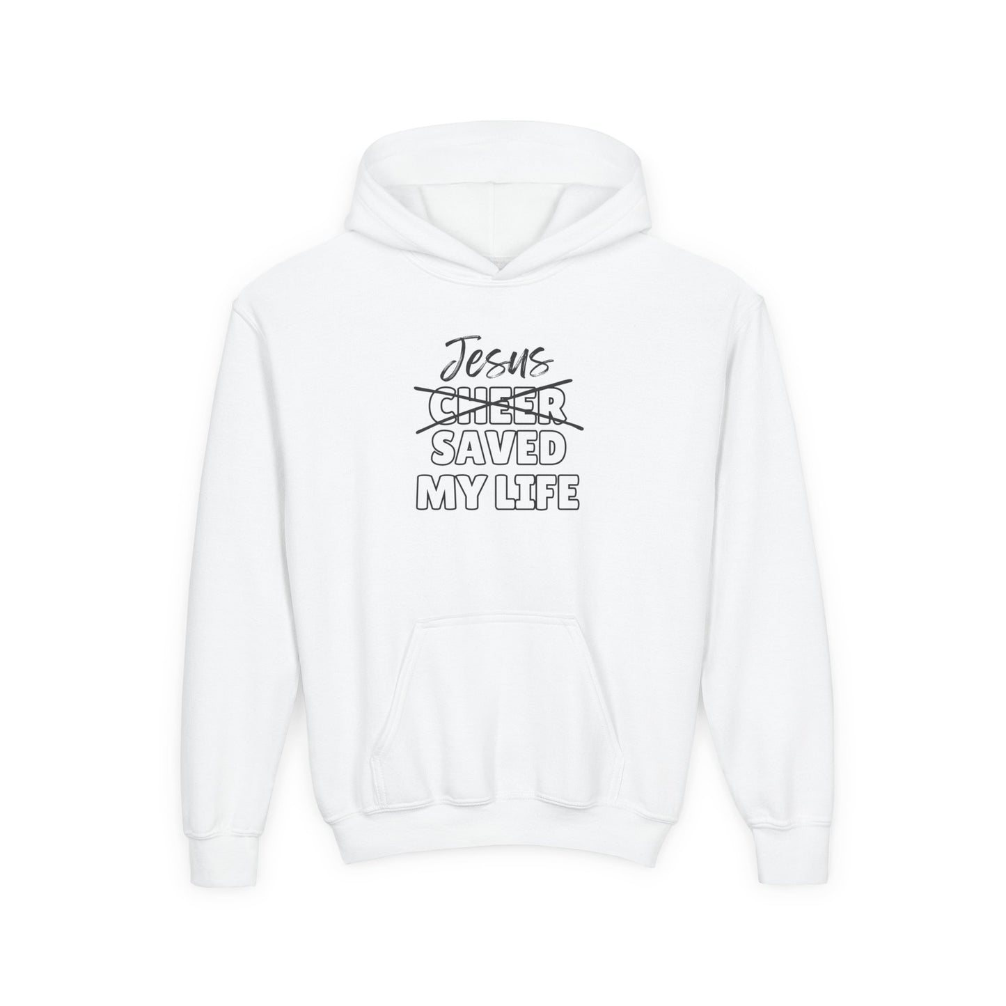 JSML Youth Cheer hoodie- Cursive (white logo)
