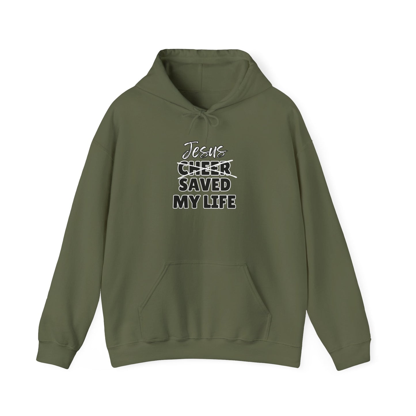 JSML CHEER- Cursive Hoodie (black logo)