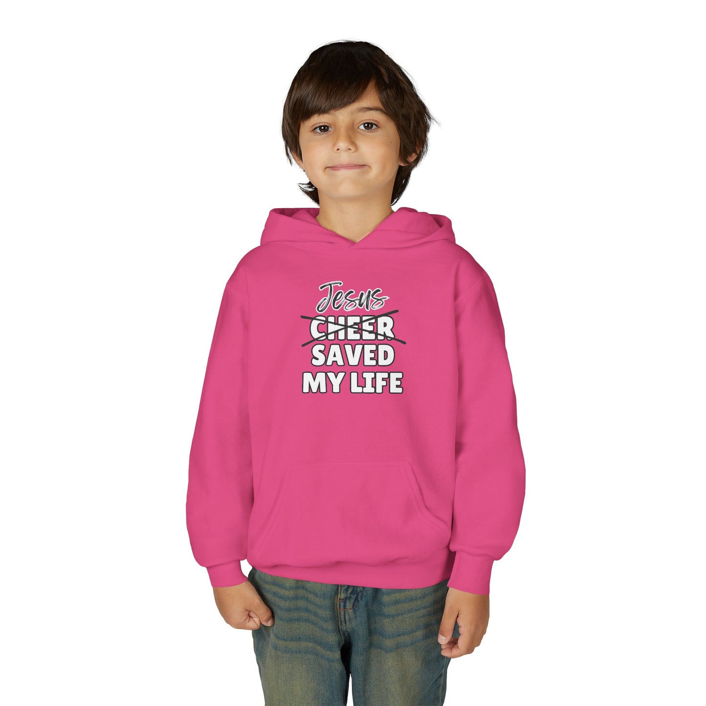 JSML Youth Cheer hoodie- Cursive (white logo)