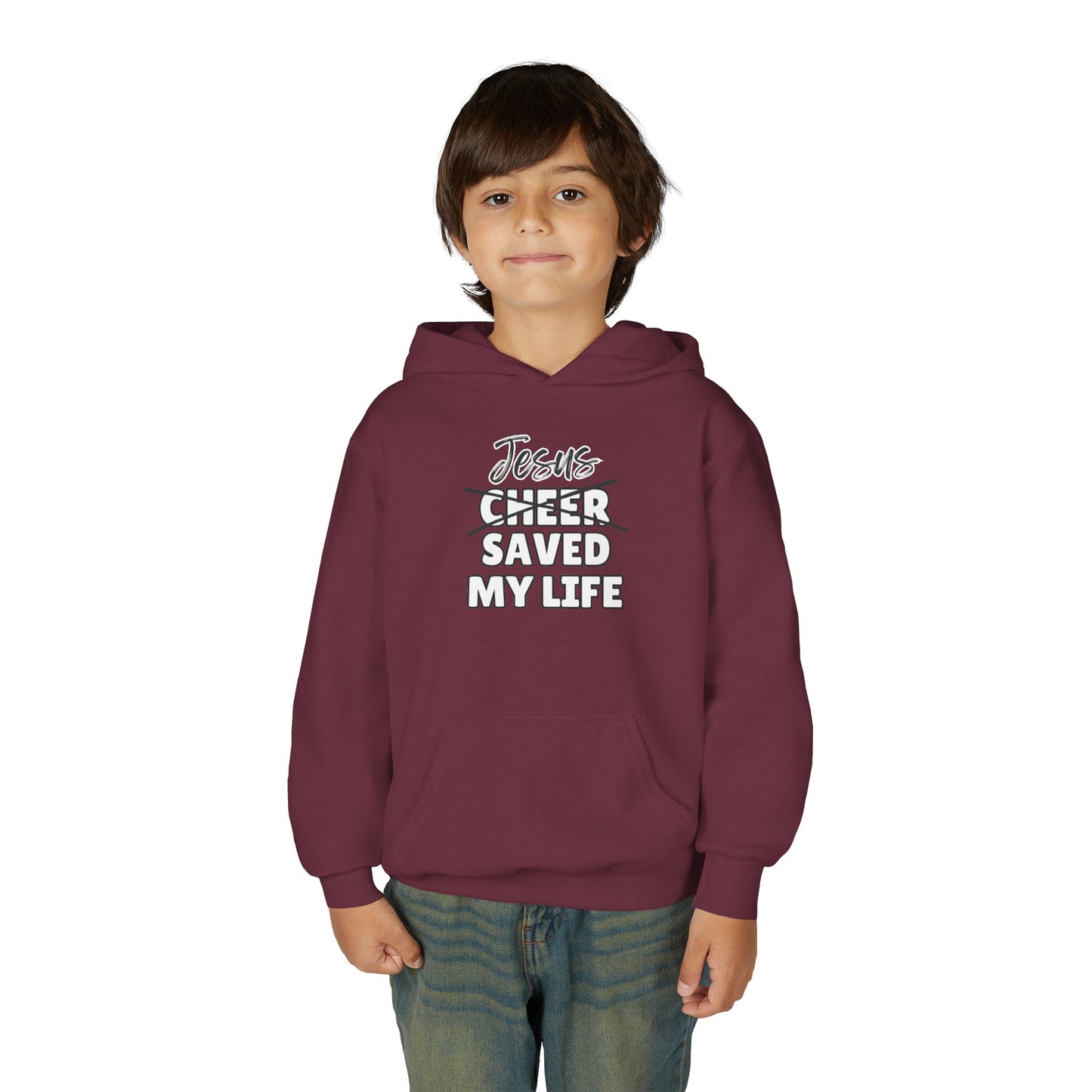 JSML Youth Cheer hoodie- Cursive (white logo)