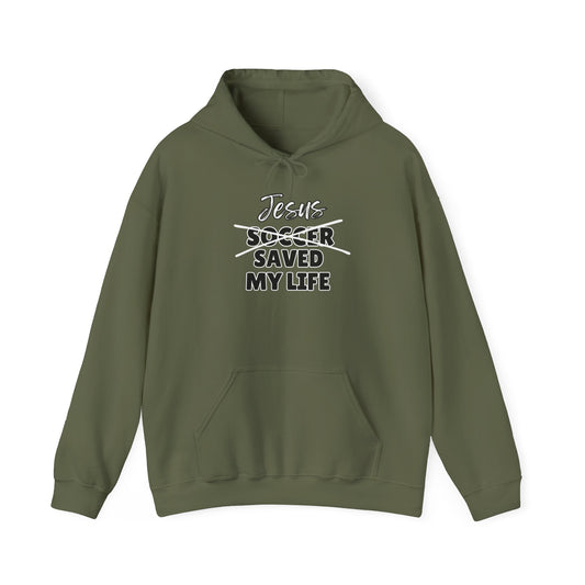 JSML Soccer- Cursive Hoodie (black logo)