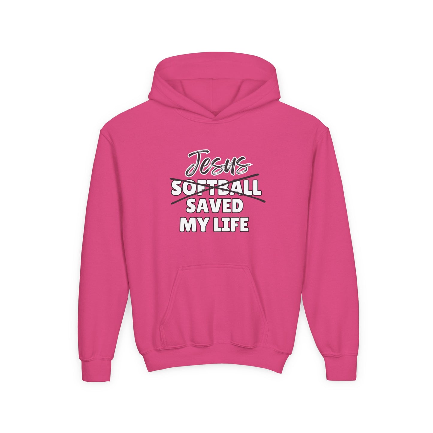 JSML Youth Softball hoodie- Cursive (white logo)