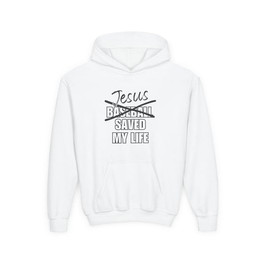 JSML Youth Baseball hoodie- Cursive (white logo)