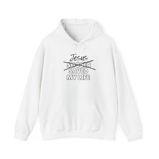 JSML Soccer- Cursive Hoodie (white logo)