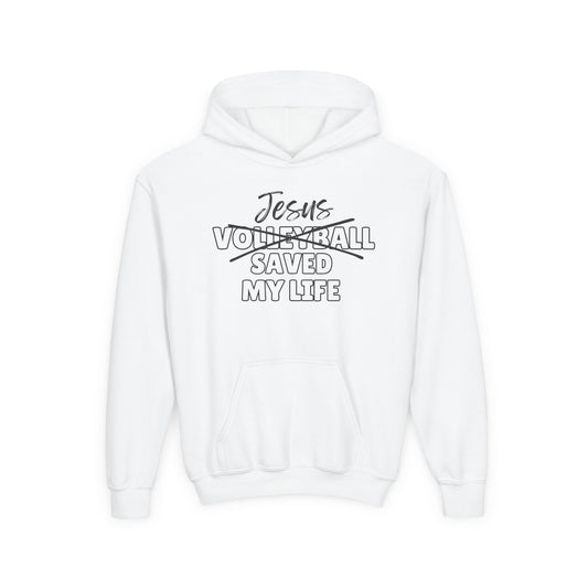 JSML Youth Volleyball hoodie- Cursive (white logo)