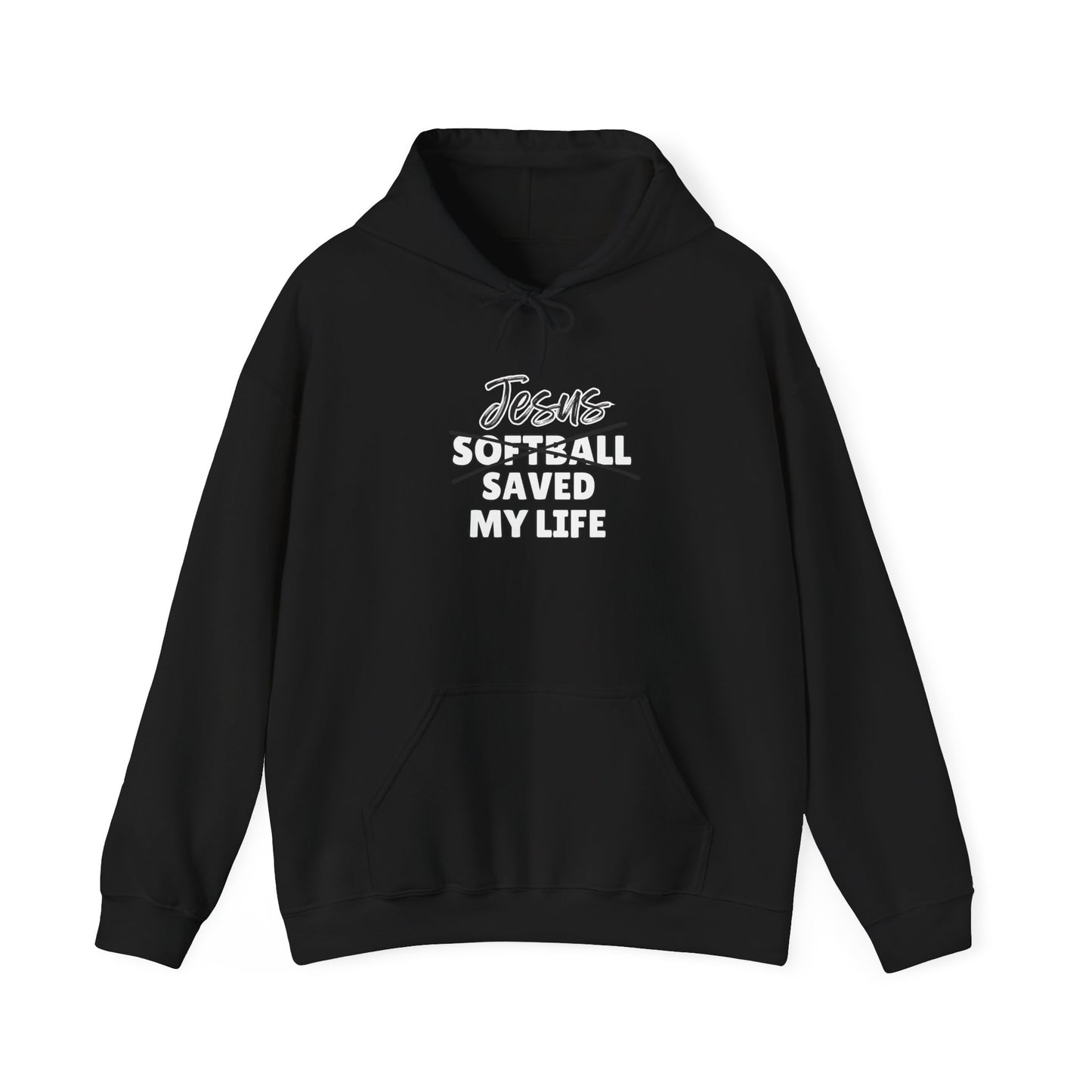 JSML Softball- Cursive Hoodie (white logo)