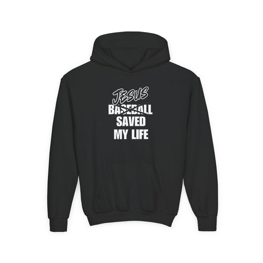 JSML Youth Baseball hoodie- Bold (white logo)