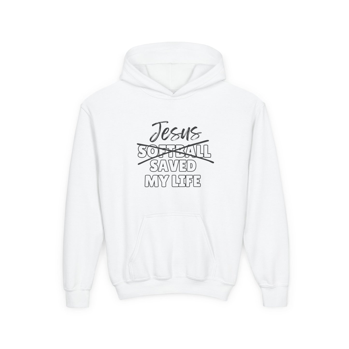 JSML Youth Softball hoodie- Cursive (white logo)